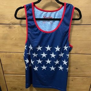 Patriotic Men’s Tank Top, American Flag Stars